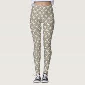 Collants vert olive avec Pitbulls et jouets ludiqu (Devant)