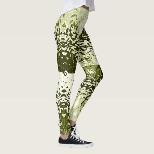 Collants verts à feuilles attirés par les opposés (Droite)