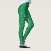 Collants verts St. Patrick au Trèfle Bouclé (Droite)