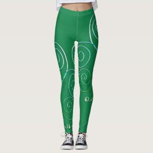 Collants verts St. Patrick au Trèfle Bouclé