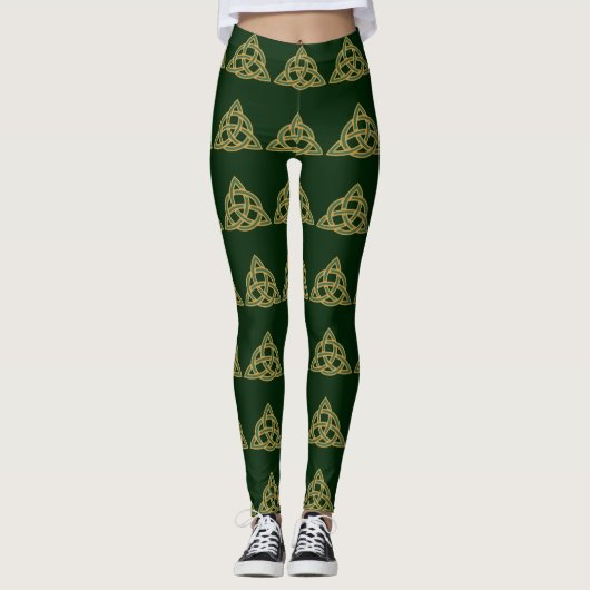 Collants verts Trinity Knot (Devant)