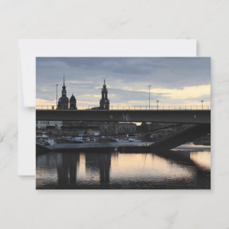 Collapsed Carola Bridge in Dresden Briefkaart