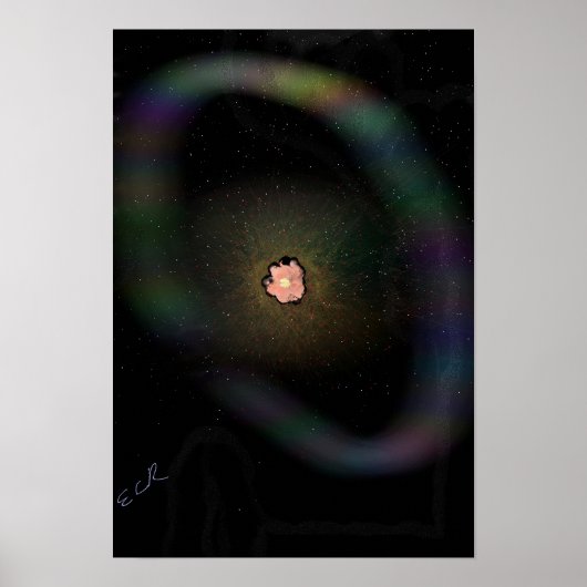 Collapsing Supernova, Expanding Shell Poster (Voorkant)