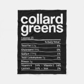 Collard Greens Nutrition Facts Funny Thanksgiving Fleece Deken (Voorkant)