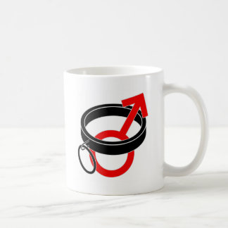 Collared mannetjessymbool. koffiemok
