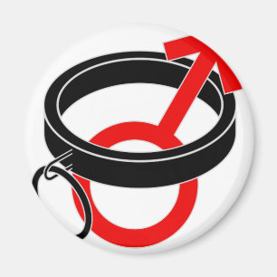 Collared mannsymbool. magneet