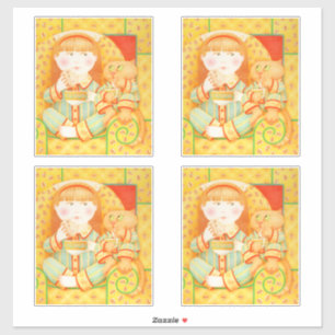 COLLATION DU COUCHER 14" (4 Petits) Autocollant vi