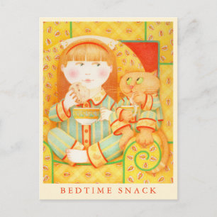 COLLATION DU COUCHER Carte postale / Crème