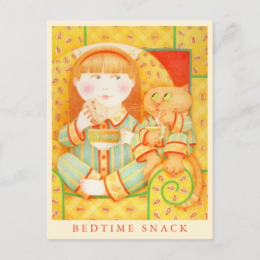 COLLATION DU COUCHER Carte postale / Crème (Devant)