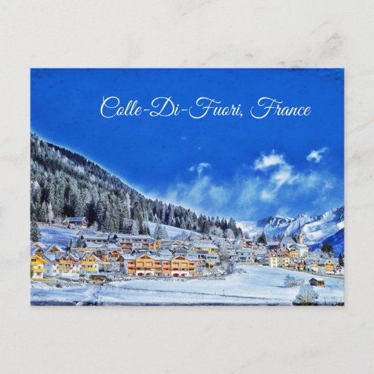 Colle-Di-Fuori, Frankrijk Winter Briefkaart (Voorkant)