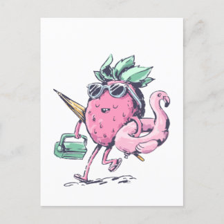 Colle Erdbeere Quadratischer Briefkaart