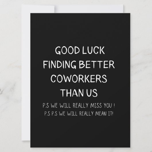 Colleague die de medewerker uit de boot laat valle save the date (Voorkant)