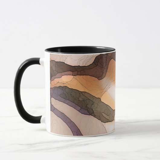 Collectable subtiele Abstracte kleurenkunst Mok (Links)