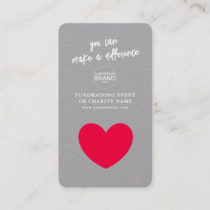Collecte de fonds Charity Event Grey Logo Carte ph