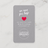 Collecte de fonds Charity Event Grey Logo Carte ph (Dos)