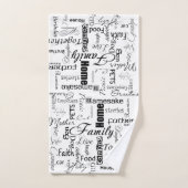 Collecte de mots de famille (Serviette à main)