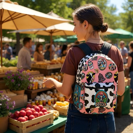 Collecteur de patchs - J'adore Vaches Imprimer Sac