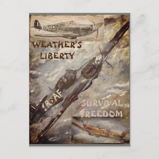 Collecteurs Carte postale HURRICANE & SPITFIRES GJ (Devant)