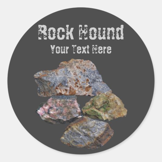 Collecteurs de minéraux de Hound Rock Sticker drôl (Devant)