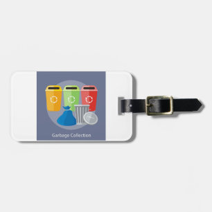 Collectie afval bagagelabel