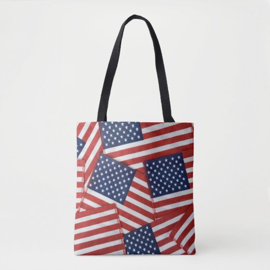 Collectie Amerikaanse vlag Tote Bag (Voorkant)