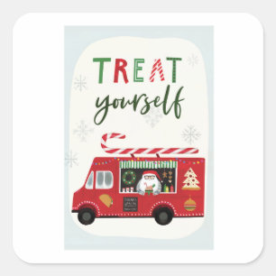 Collectie B van Santa's Foodtruck Vierkante Sticker