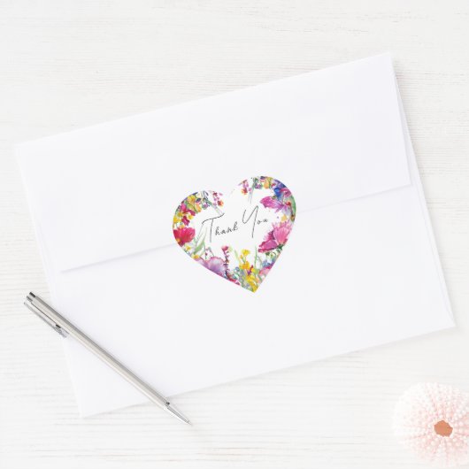 COLLECTIE ❤️BEDANKT💗 HART STICKER (Envelop)