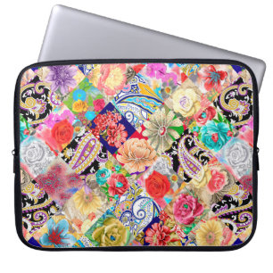 collectie bloemen laptop sleeve