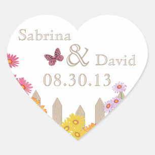 Collectie Enveloppen voor tuinpartij Hart Sticker