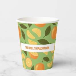 Collectie fruitmandje — Sinaasappels Papieren Bekers