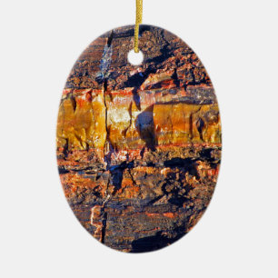 collectie "gestript hout" keramisch ornament