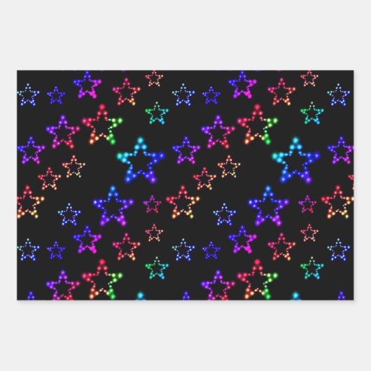 Collectie Glitter Stars Inpakpapier Vel (Voorkant)