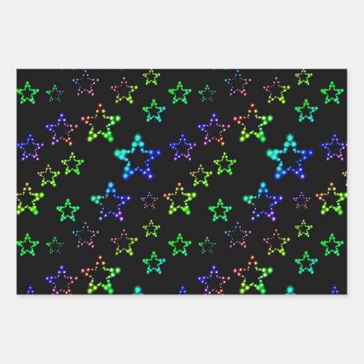 Collectie Glitter Stars Inpakpapier Vel (Voorkant 3)