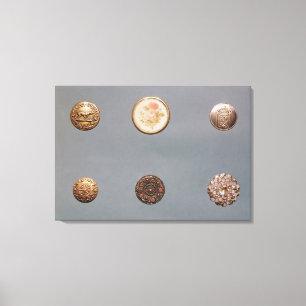 Collectie knoppen canvas afdruk