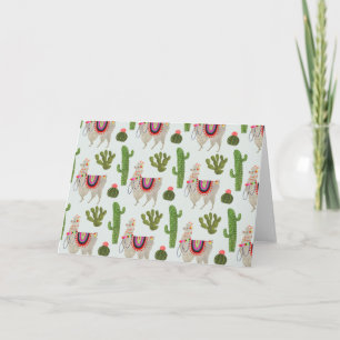 Collectie Llamarama Cactus & Llama Pattern Kaart