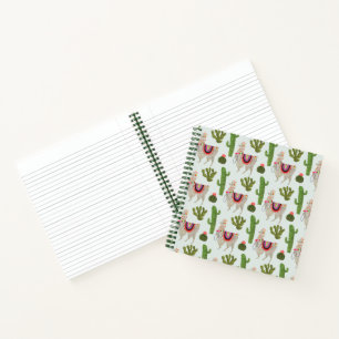 Collectie Llamarama Cactus & Llama Pattern Notitieboek