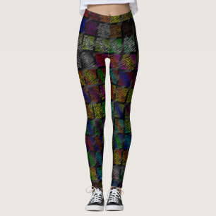 Collectie met gerimpte SpaceTime Stripes Leggings
