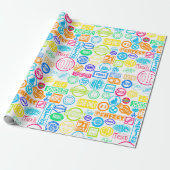 Collectie met rimpelvulling cadeaupapier (Uitgerold)