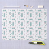 Collectie met roze en Turquoise Tissuepapier (Craft)