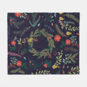 Collectie met  stijl met kerstmis H Fleece Deken (Voorkant (Horizontaal))