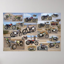 Collectie motorfiets, 36 x 24 matte Poster