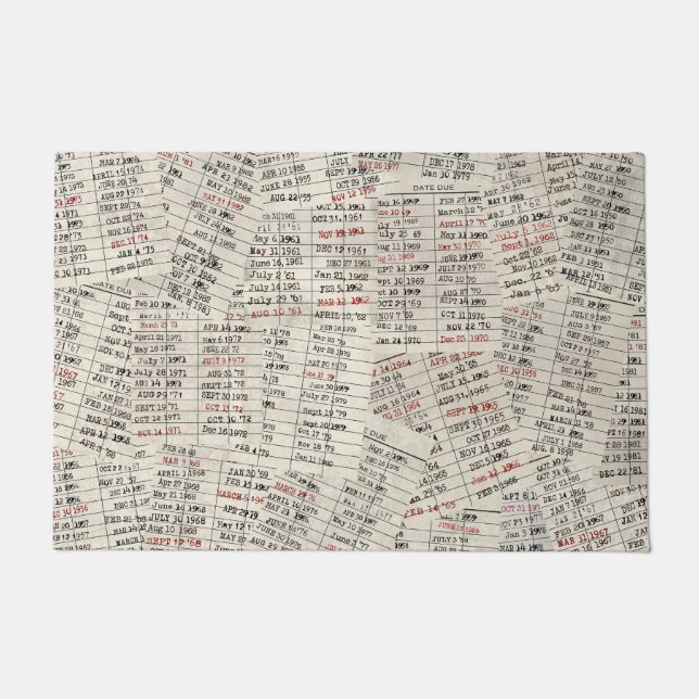 Collectie oude mediawisselaar deurmat (Voorkant)