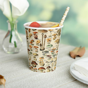 Collectie paddenstoel papieren bekers