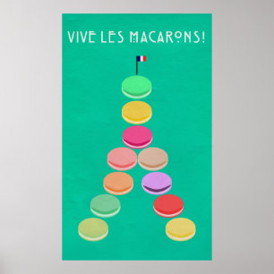 Collectie van Baker: Macaron Eiffeltoren Poster