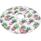 Collectie van cactussen in potten, waterverf. kerstboom rok (Gekanteld)