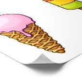 Collectie van consumptie-ijs poster (Hoek)