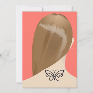 Collectie van damesnek Tattoo Art print nr. 2/10 Feestdagenkaart