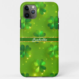 Collectie van de groene moderne St. Patrick's Day  iPhone 11 Pro Max Hoesje