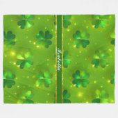 Collectie van de groene moderne St. Patrick's Day Fleece Deken (Voorkant (Horizontaal))