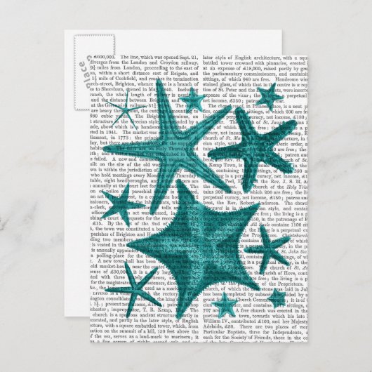 Collectie van groene staarten 2 briefkaart (Voorkant / Achterkant)